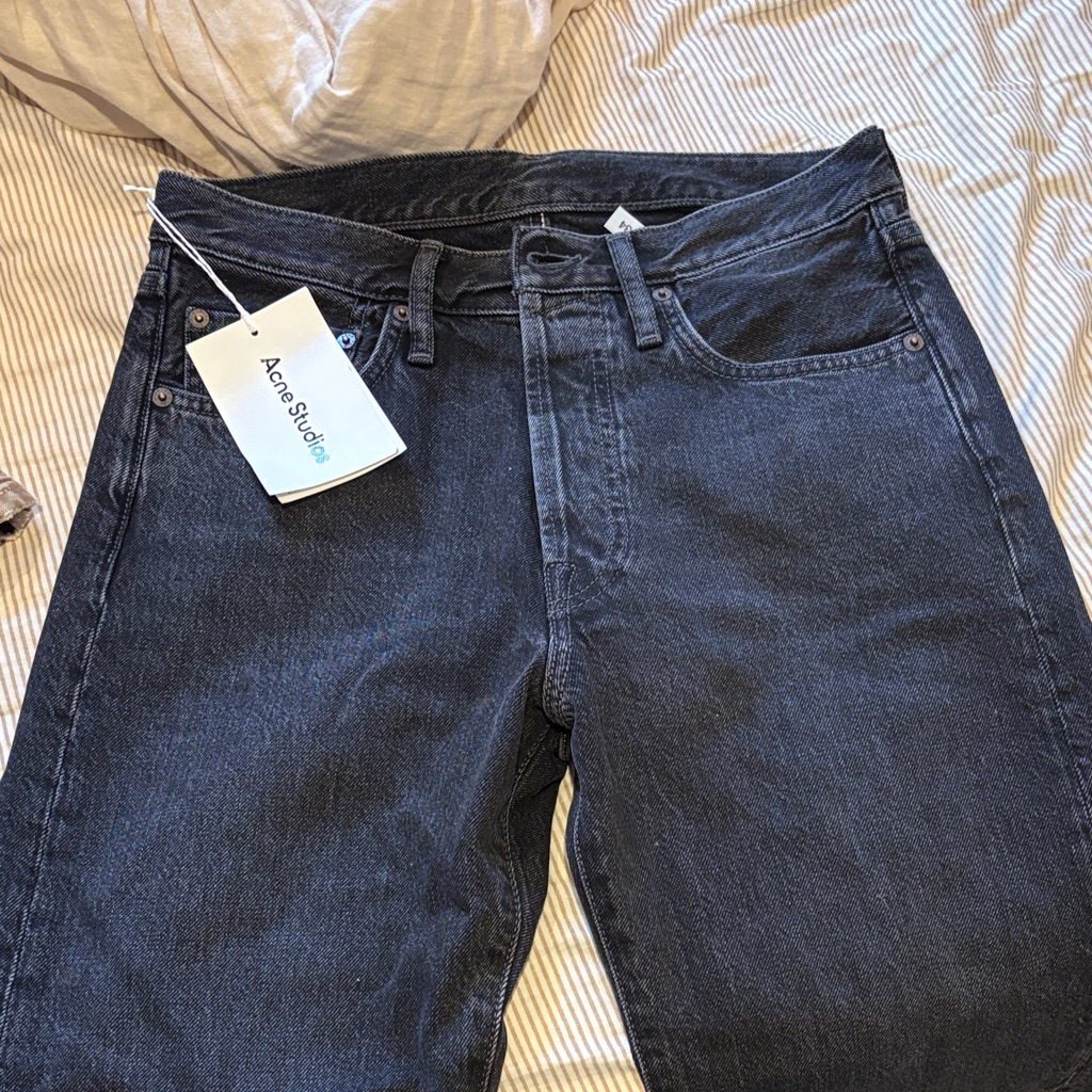 Acne Men's Black Washed Jeans